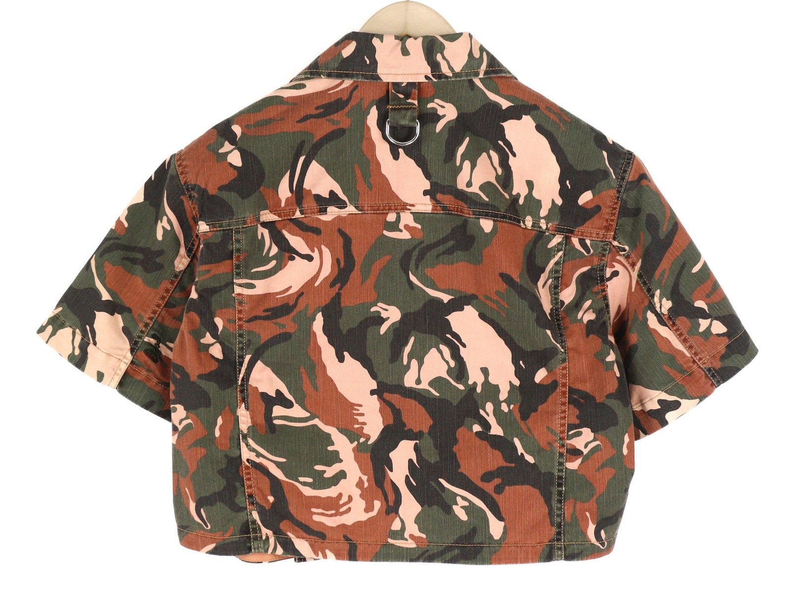 DIESEL C-Adara-Cmf Women Jacket S Short Sleeve Cropped Camouflage RRP175