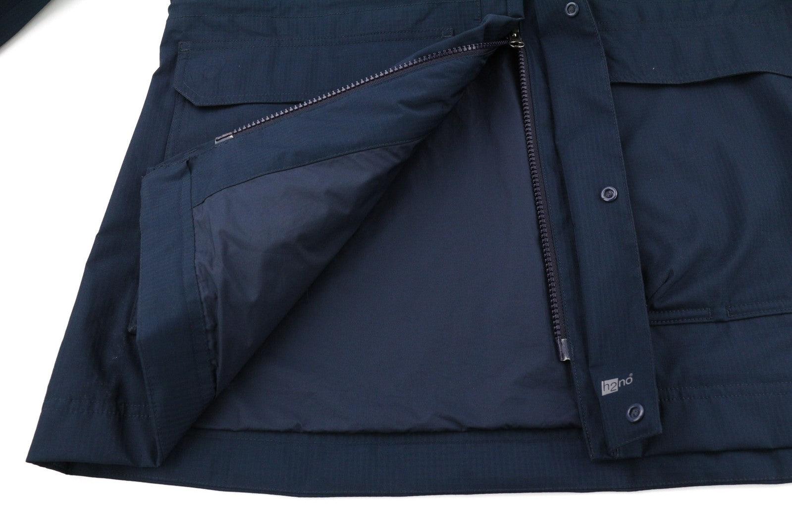 PATAGONIA Men Jacket M Dark Blue Eco Rain Shell Zipper High Neck Logo Thin H2NO