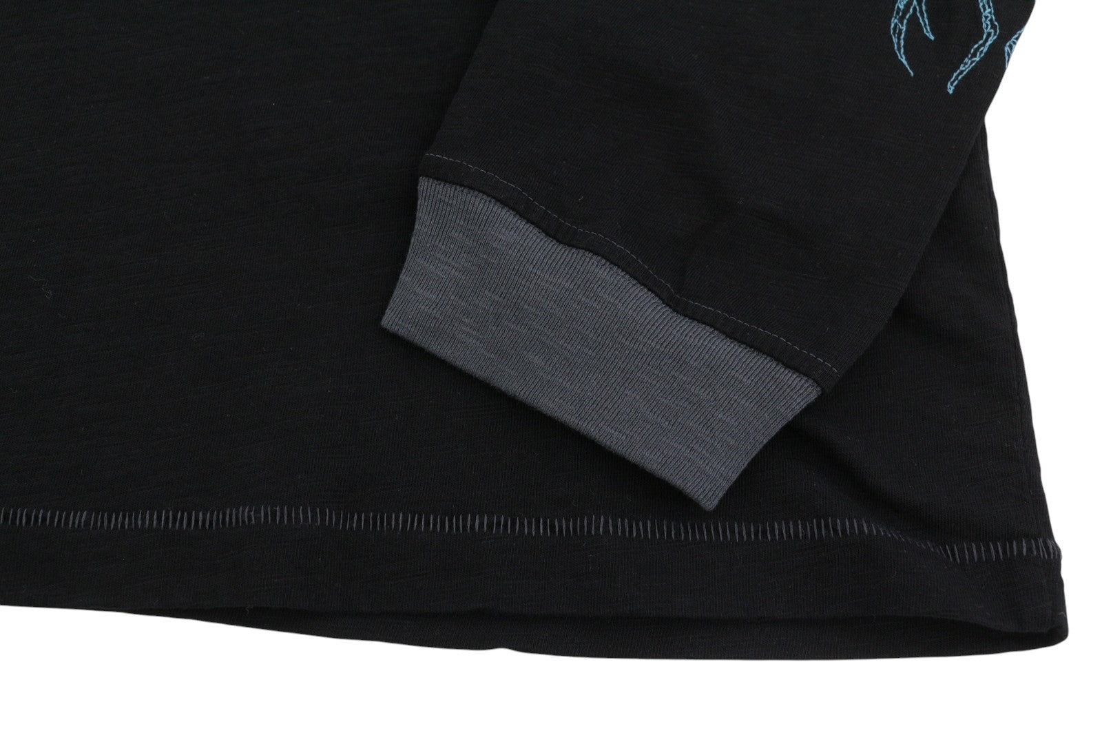 DIESEL T-Justle-LS-E9 Men T-Shirt 2XL Black Long Sleeve Crew Neck Cotton RRP€135