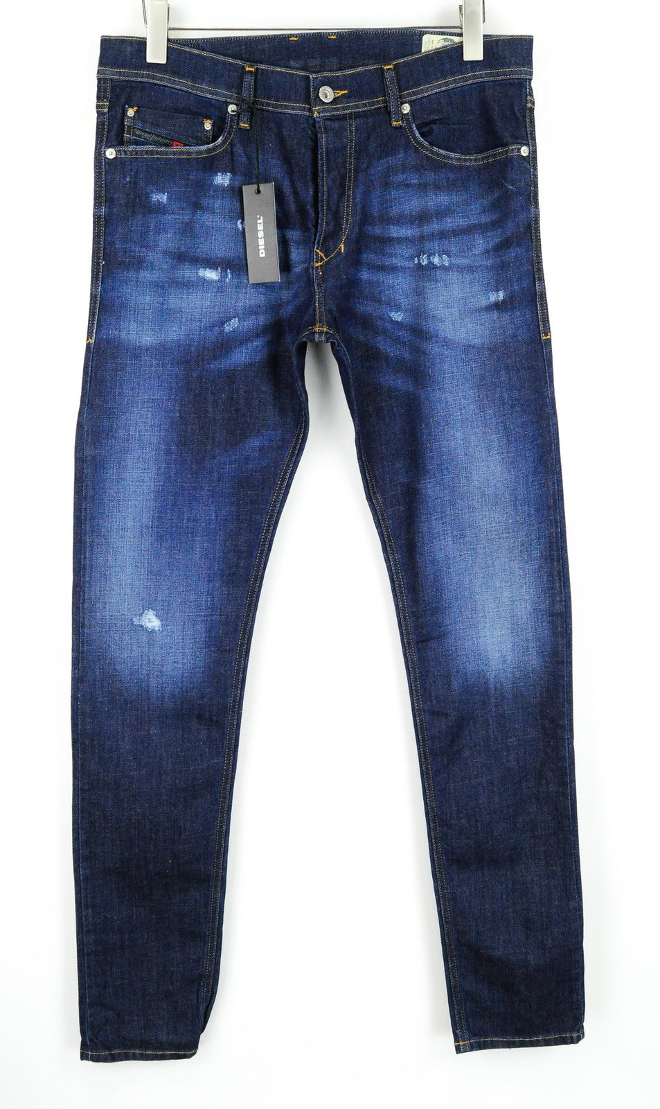 DIESEL Tepphar R7NA8 Men Jeans W32/L34 Slim Carrot Washed Blue Stretch Pants