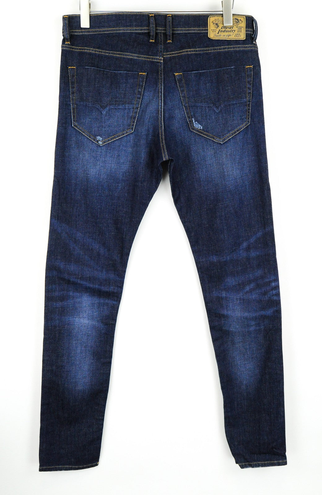 DIESEL Tepphar R7NA8 Men Jeans W32/L34 Slim Carrot Washed Blue Stretch Pants