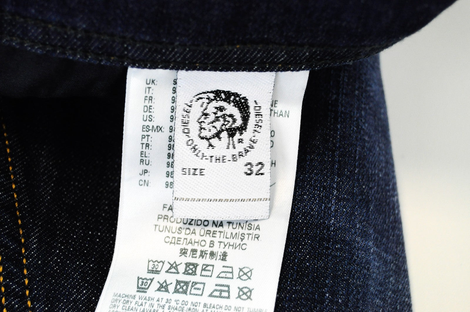 DIESEL Tepphar R7NA8 Men Jeans W32/L34 Slim Carrot Washed Blue Stretch Pants