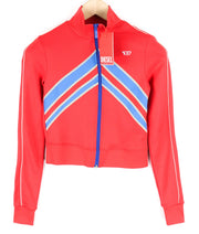 DIESEL F-Macs Women Sweatshirt XS Full Zip High Neck Pockets Patterned RRP€195