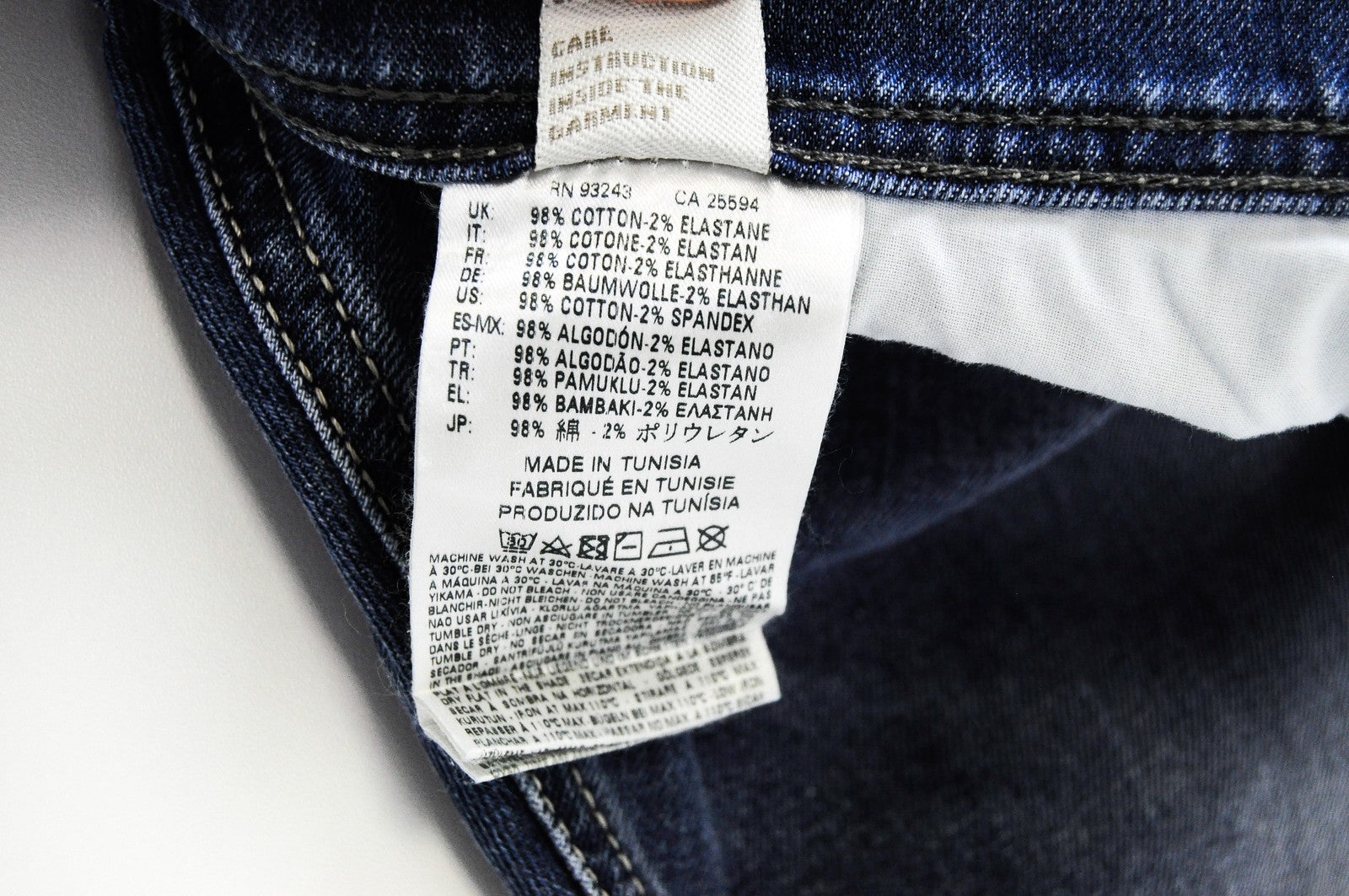 DIESEL Tepphar 0842H Men Jeans W40/L32 Slim Carrot Fit Blue 5-Pocket Stretch