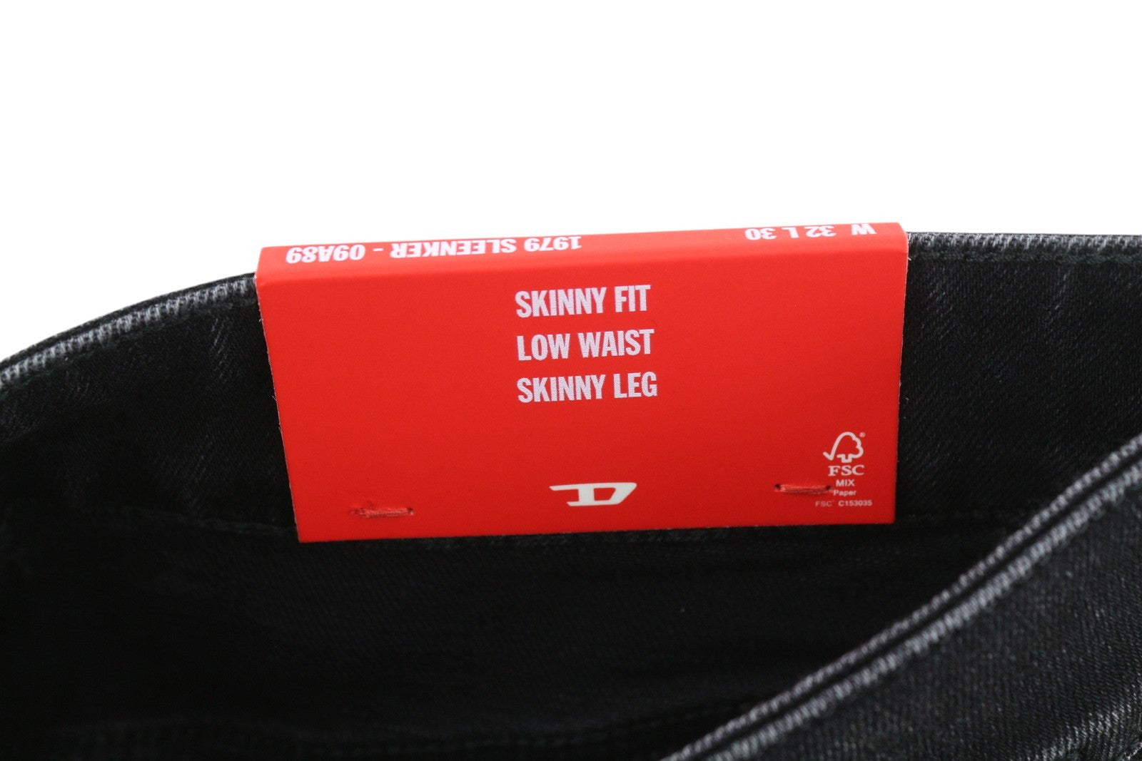 DIESEL 1979 Sleenker 09A89 Men Jeans W32/L30 Skinny Low Waist Distress RRP€275