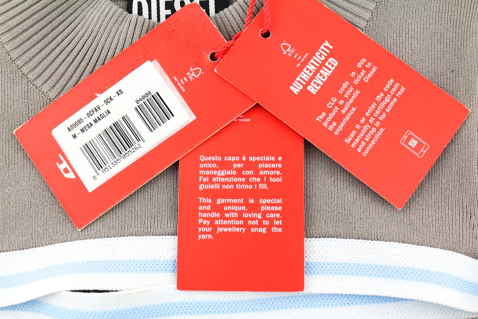 DIESEL M-Mesa Women Jumper XS Pullover Mock Neck Cut-Out Detail Knitted RRP€175