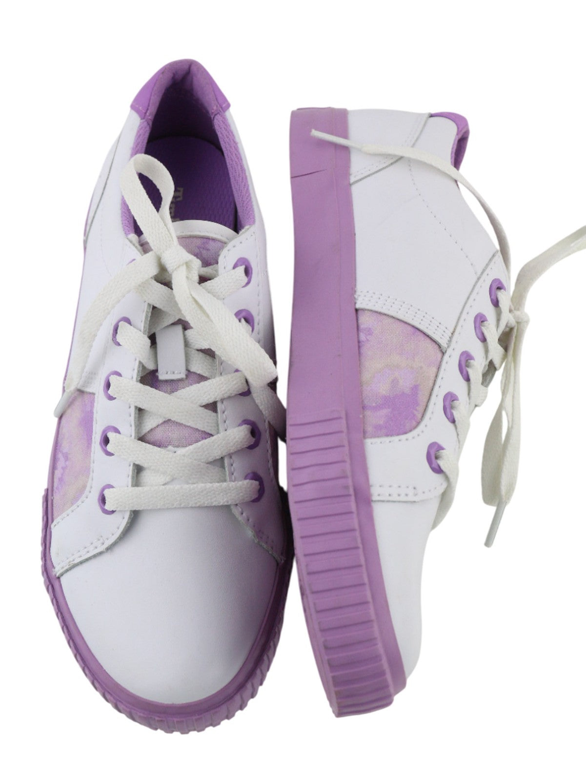 TIMBERLAND A2EPS-A44118 Women Trainers EU37/37.5 Purple Leather Low-Top Laced
