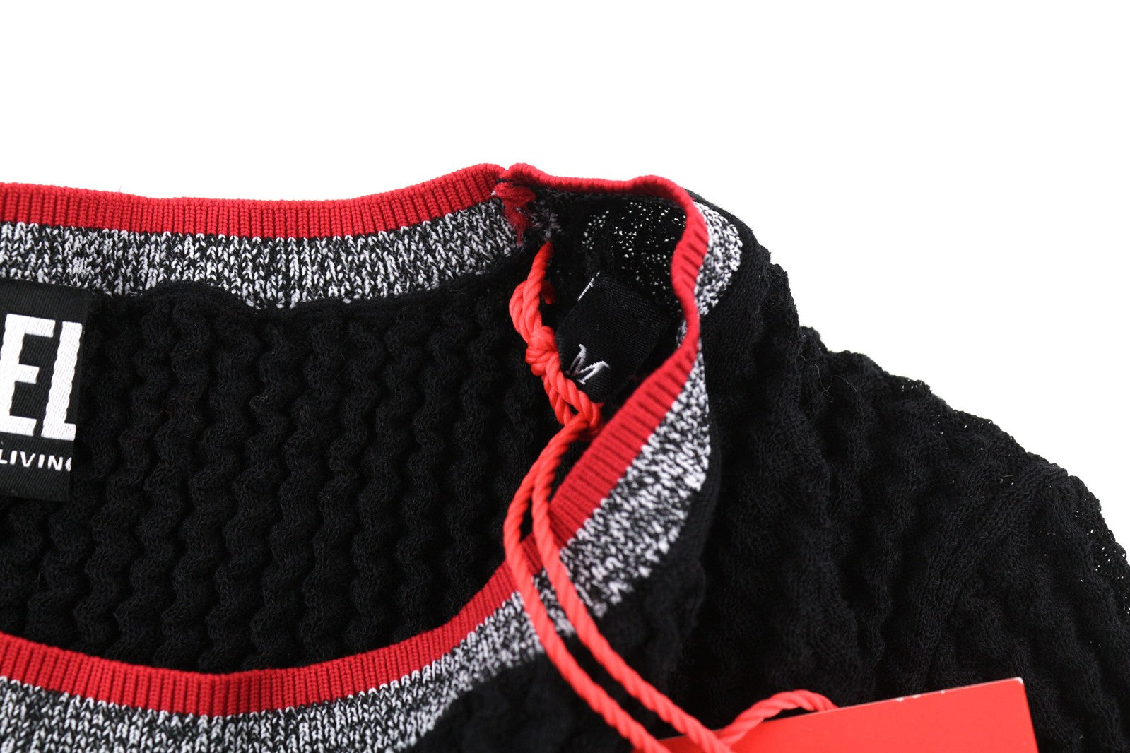 DIESEL M-Arianne Women Jumper M Pullover Crew Neck Knitted Stretch Black RRP€175