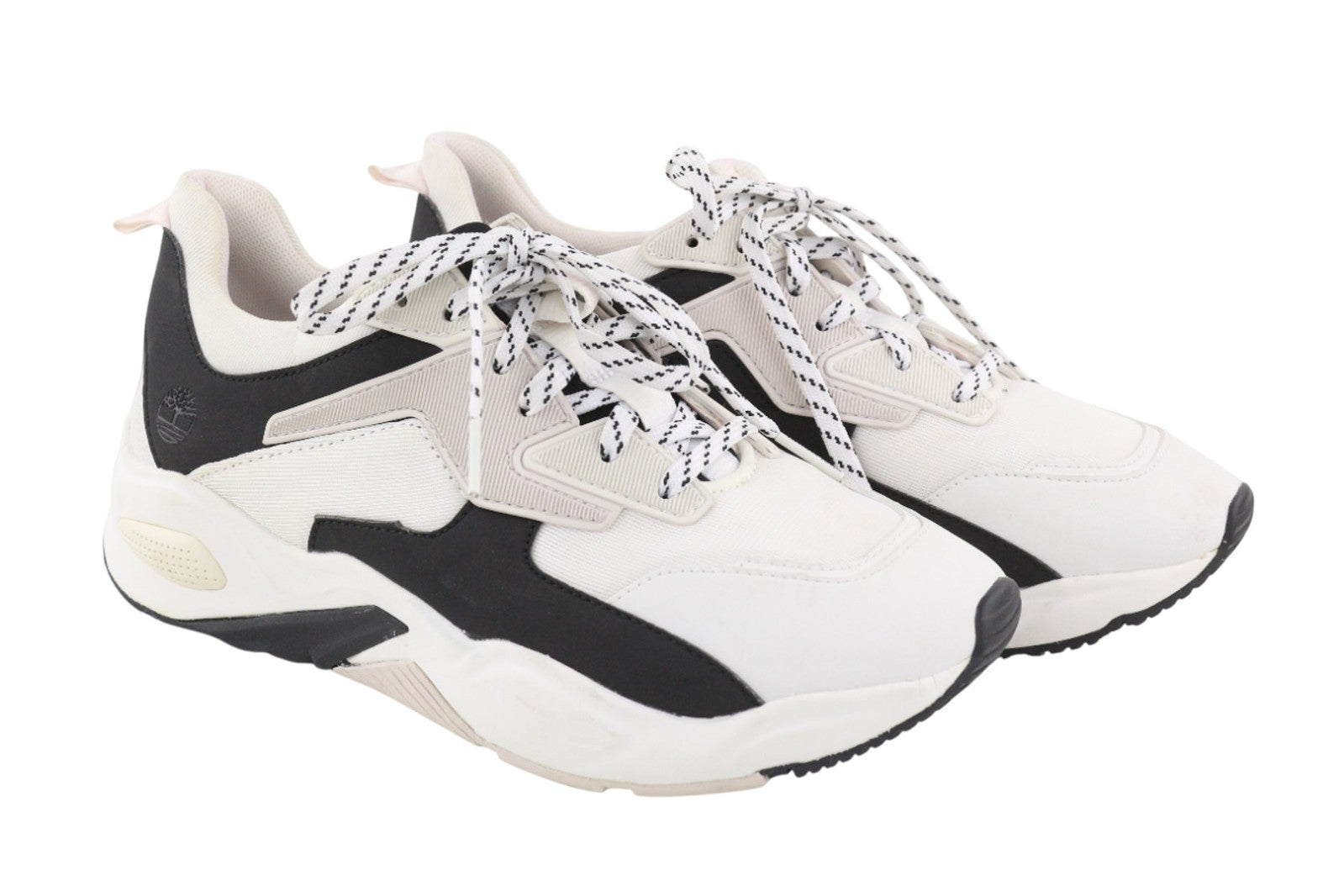 TIMBERLAND A2FK9-A4519 Women Trainers EU38/38.5 White Black Laced Casual Textile