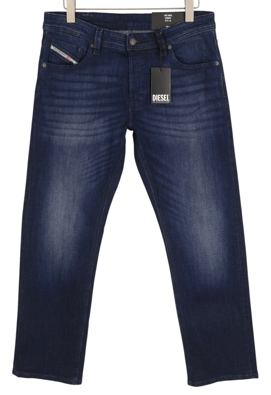 DIESEL 1985 Larkee RB067 Men Jeans W34/L32 Straight Fit Buttoned Washed Blue