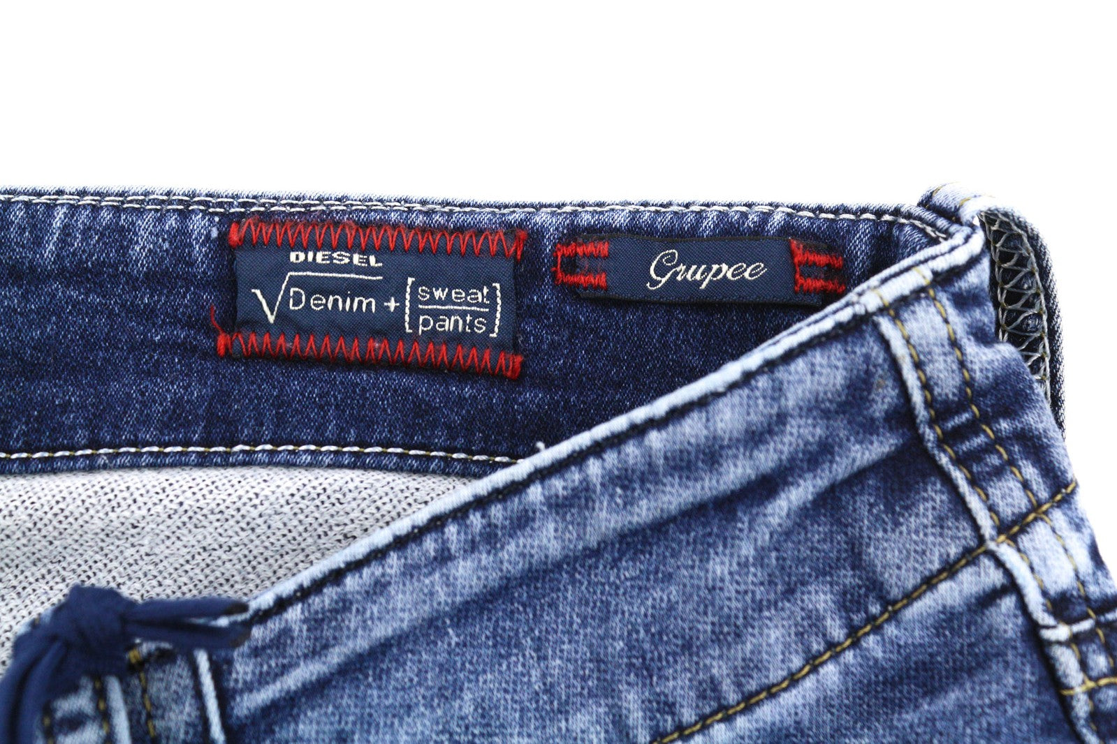 DIESEL Grupee-NE 0607U Women Jeans W27 Sweat Jogg Super Slim Skinny Blue RRP€250