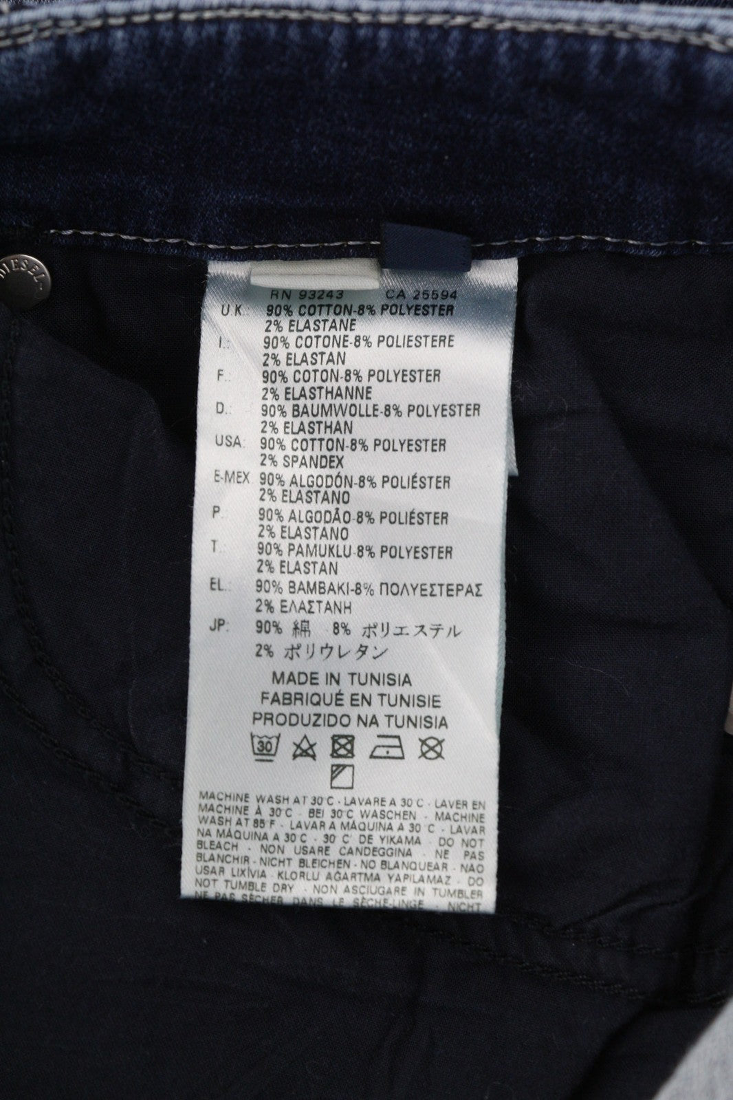 DIESEL Grupee-NE 0607U Women Jeans W27 Sweat Jogg Super Slim Skinny Blue RRP€250