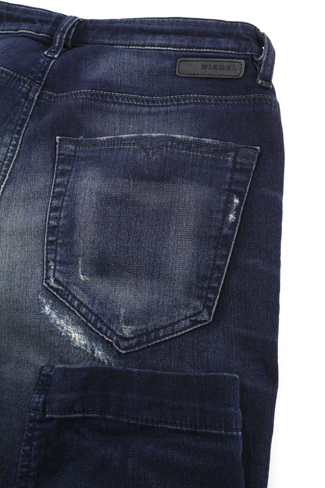 DIESEL Eazee-NE 0662K Women Jeans W25 Sweat Jogg Boyfriend Cropped Blue  RRP€235