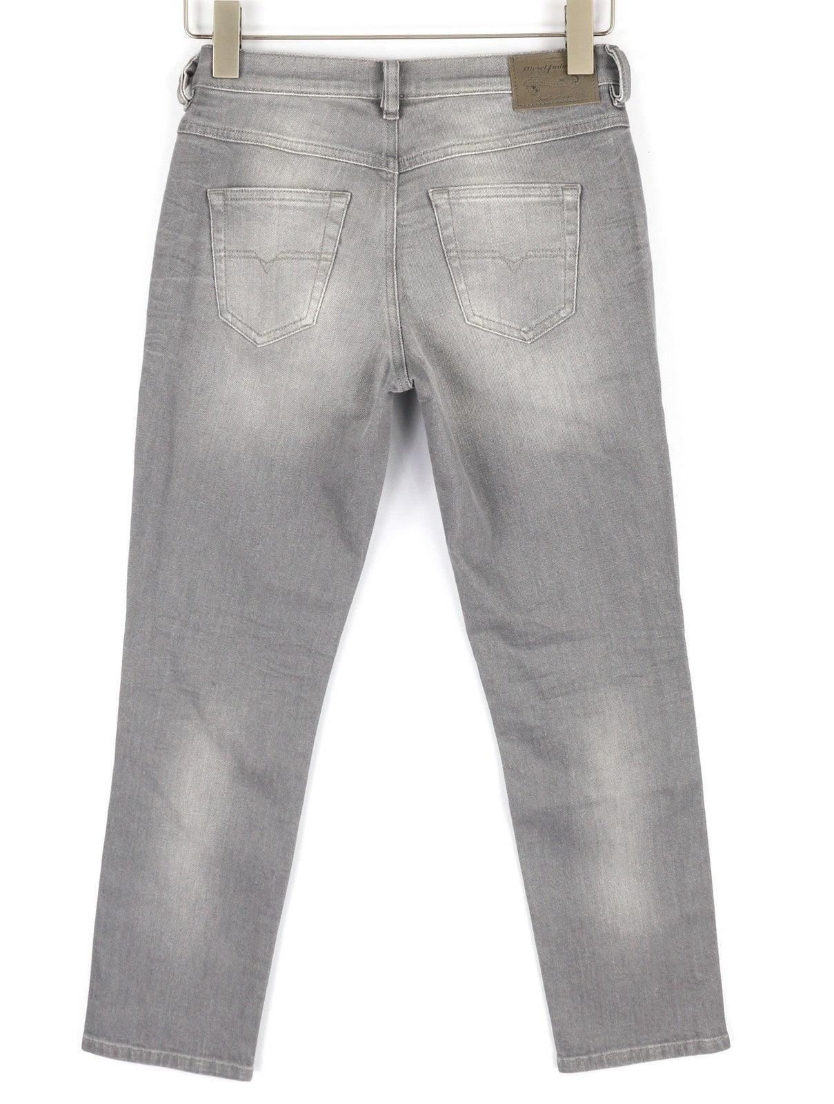 DIESEL Belthy-Ankle 0853H Womens Jeans W24/L32 Slim Straight Grey Distressed