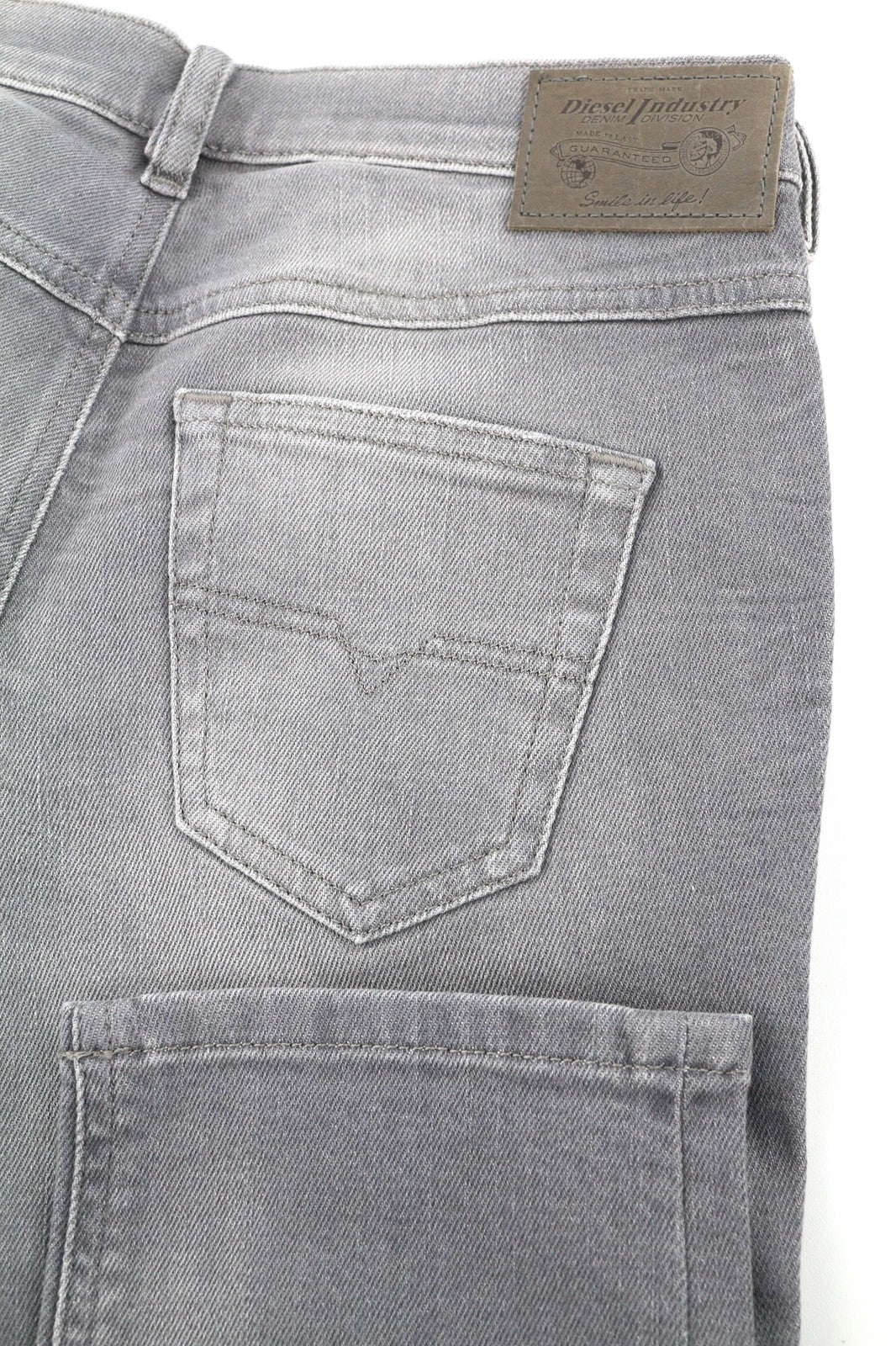 DIESEL Belthy-Ankle 0853H Womens Jeans W24/L32 Slim Straight Grey Distressed