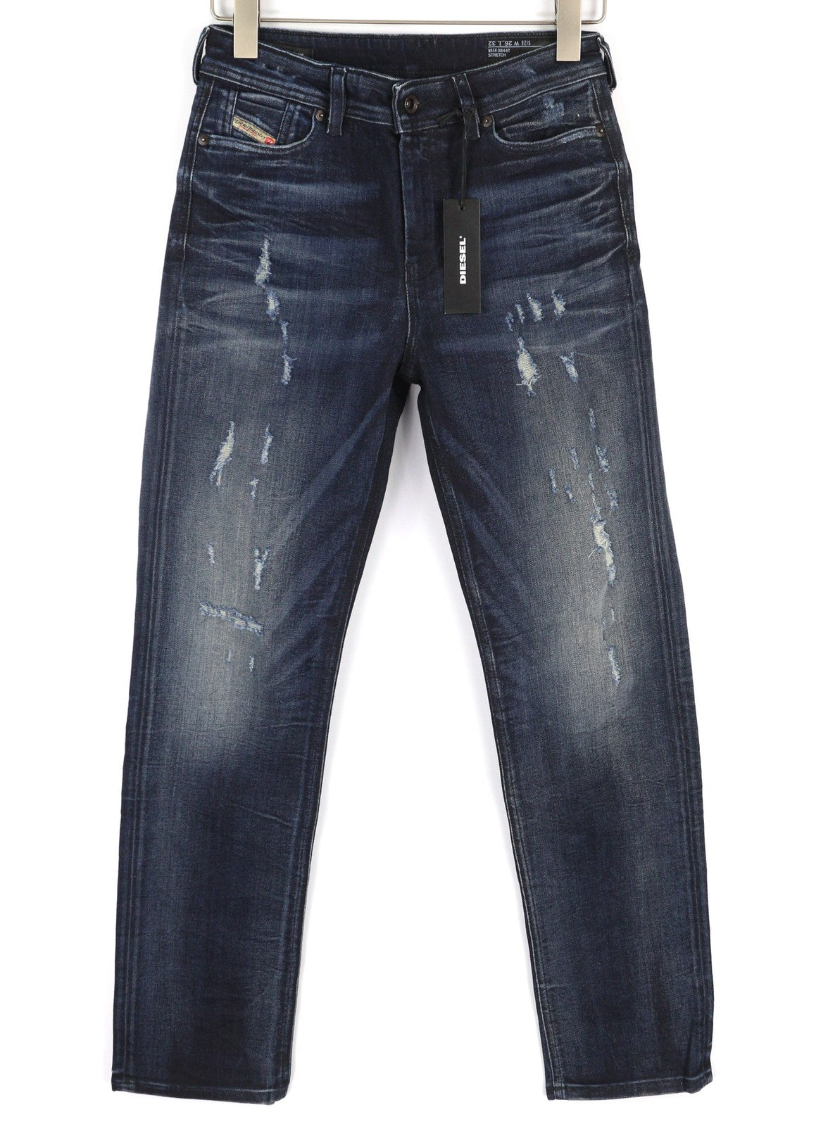 DIESEL D.N.A. Reen 0844T Women Jeans W24/L30 Regular Straight Dark Blue Stretch