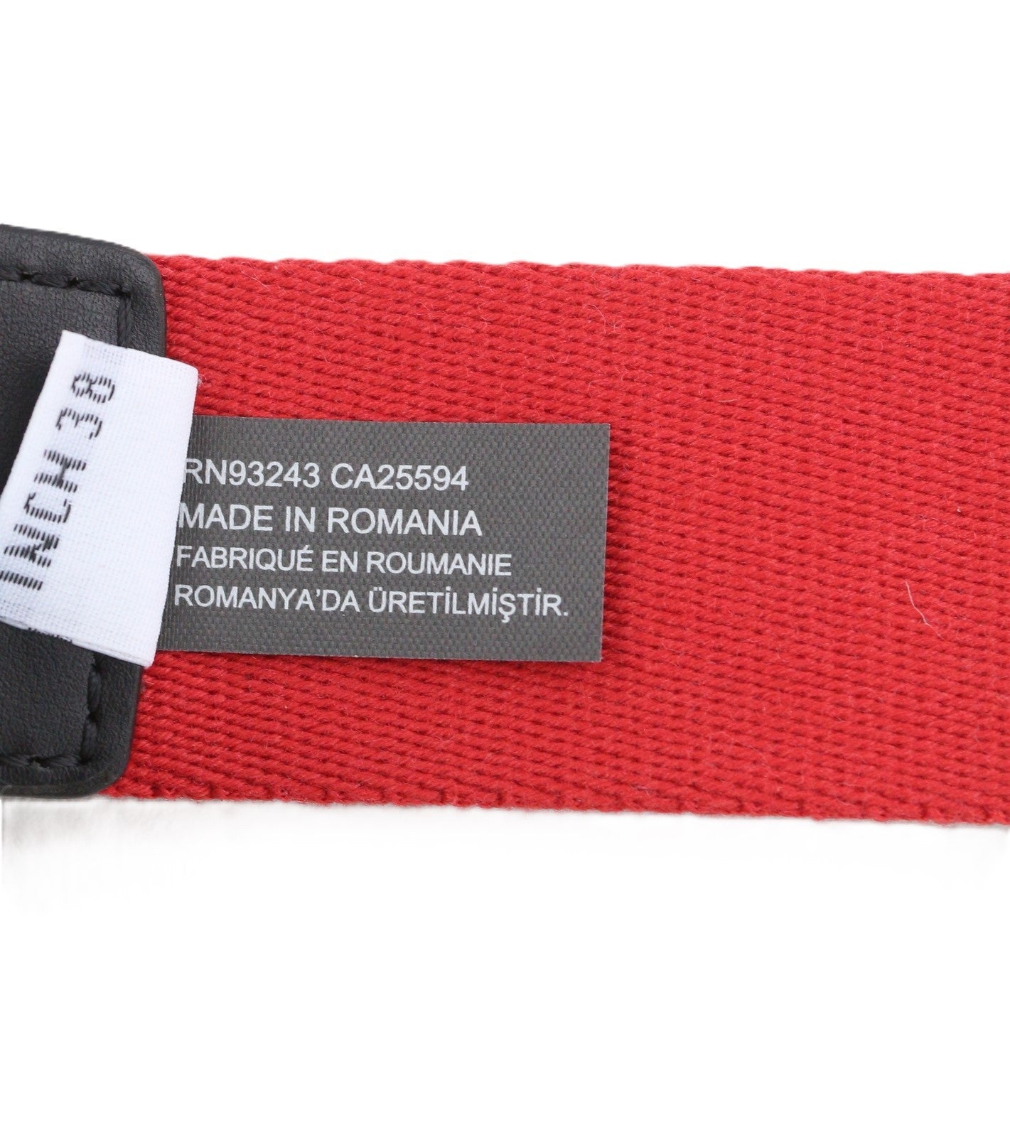 DIESEL B-Metaltape Men Belt 95 CM Red Textile Plate Buckle Closure Casual Logo