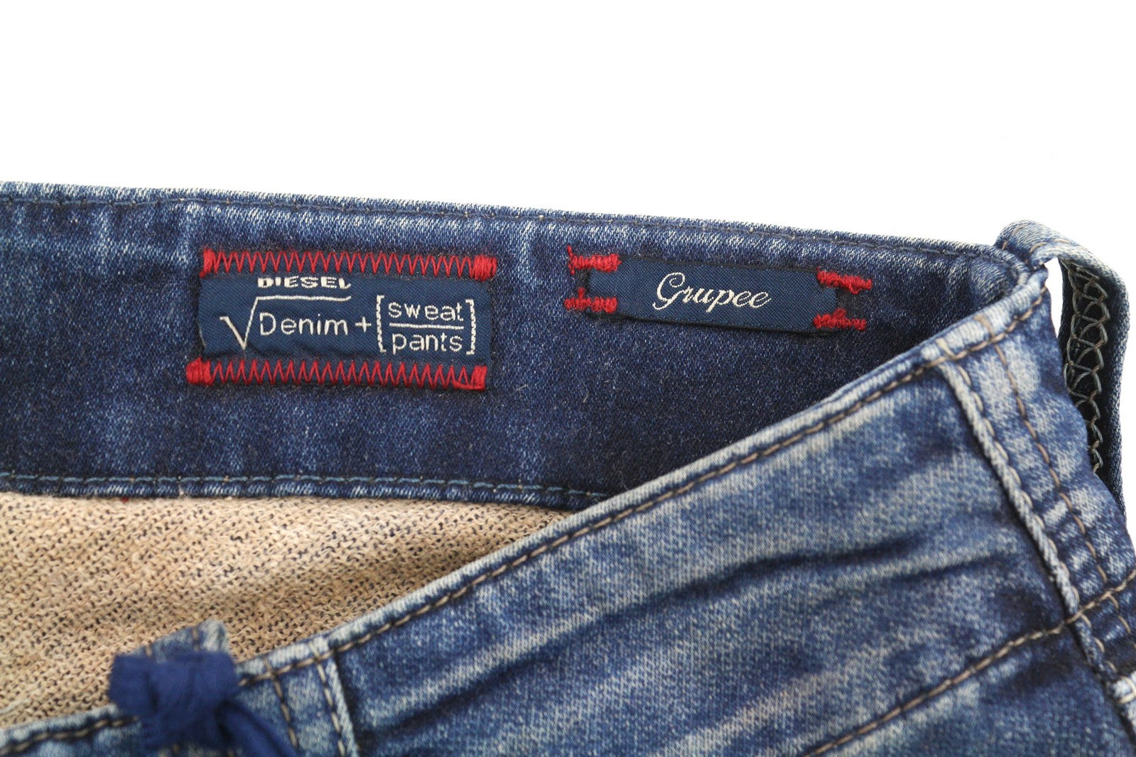 DIESEL Grupee-NE 0603L Women Jeans W25 Sweat Jogg Super Slim Skinny Blue RRP€250