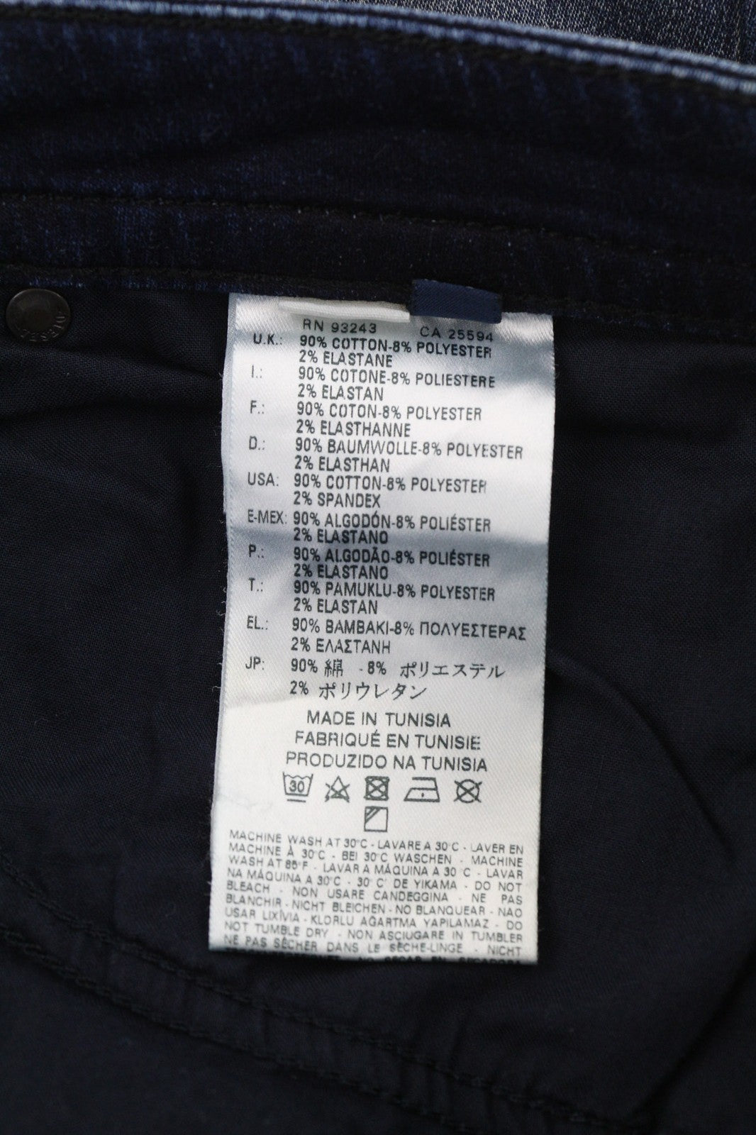 DIESEL Thavar-NE 0607U Mens Jeans W28 Sweat Jogg Slim Blue Stretchy Ripped