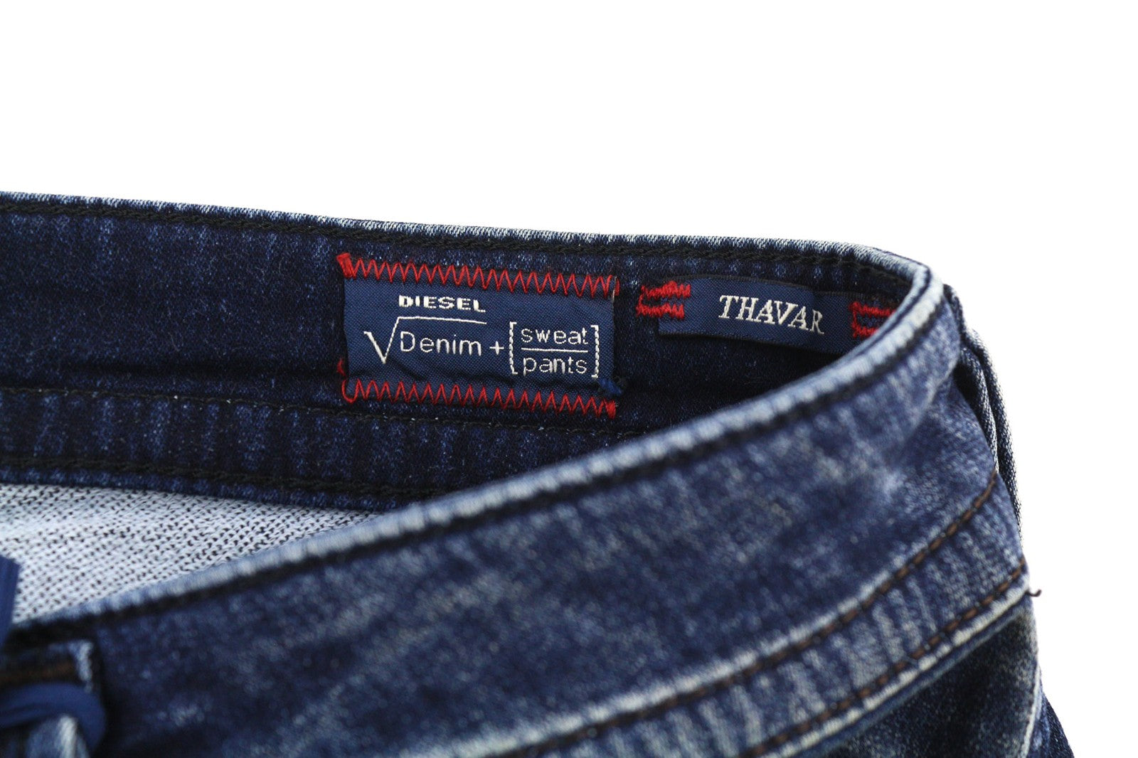 DIESEL Thavar-NE 0607U Mens Jeans W28 Sweat Jogg Slim Blue Stretchy Ripped