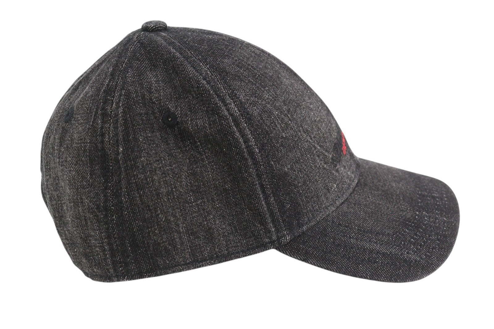 DIESEL C-Ivar Men Cap 1 Baseball Denim Black Embroidered Logo Cotton RRP€70