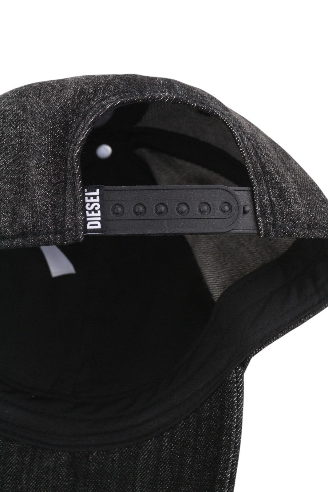 DIESEL C-Ivar Men Cap 1 Baseball Denim Black Embroidered Logo Cotton RRP€70