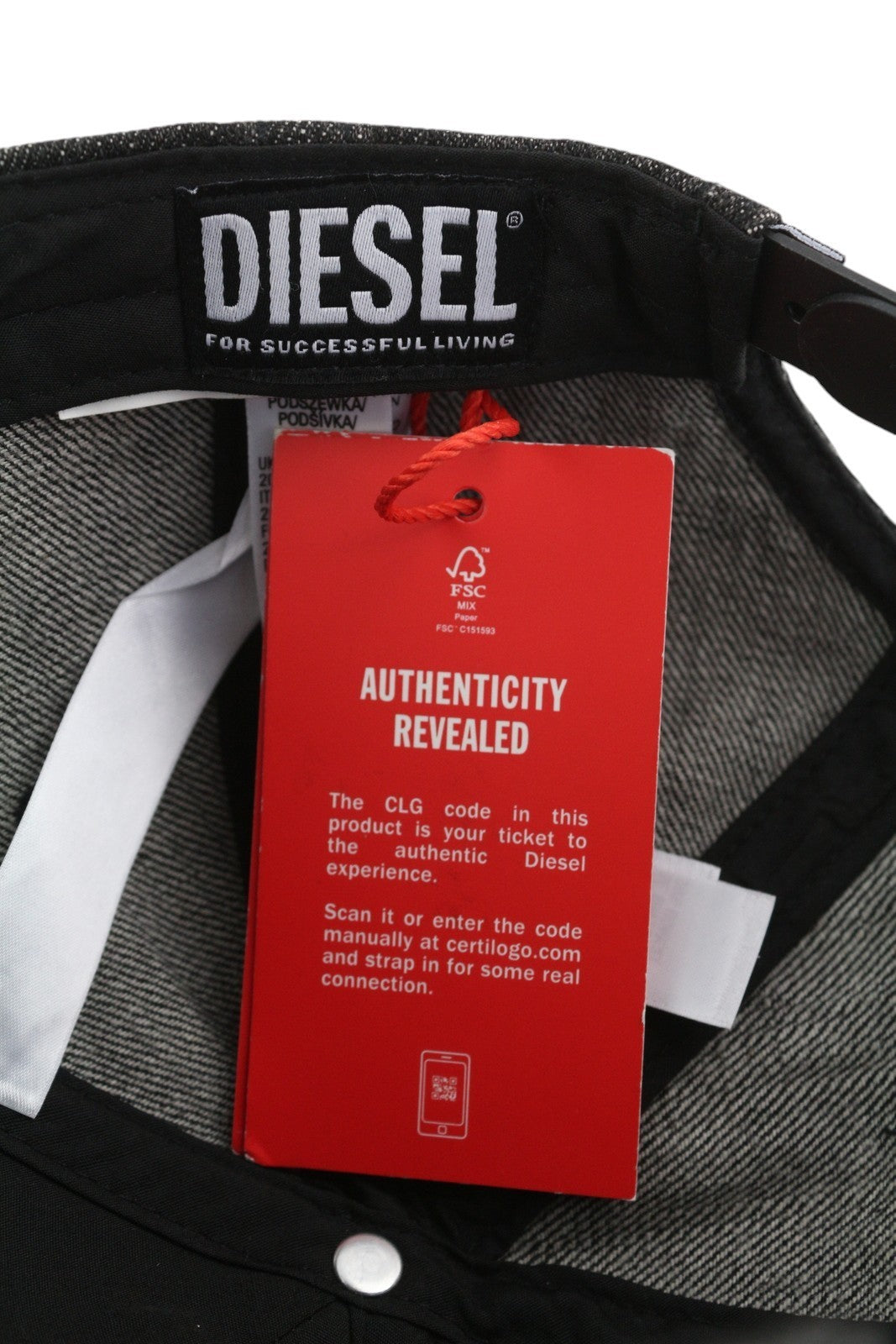 DIESEL C-Ivar Men Cap 1 Baseball Denim Black Embroidered Logo Cotton RRP€70