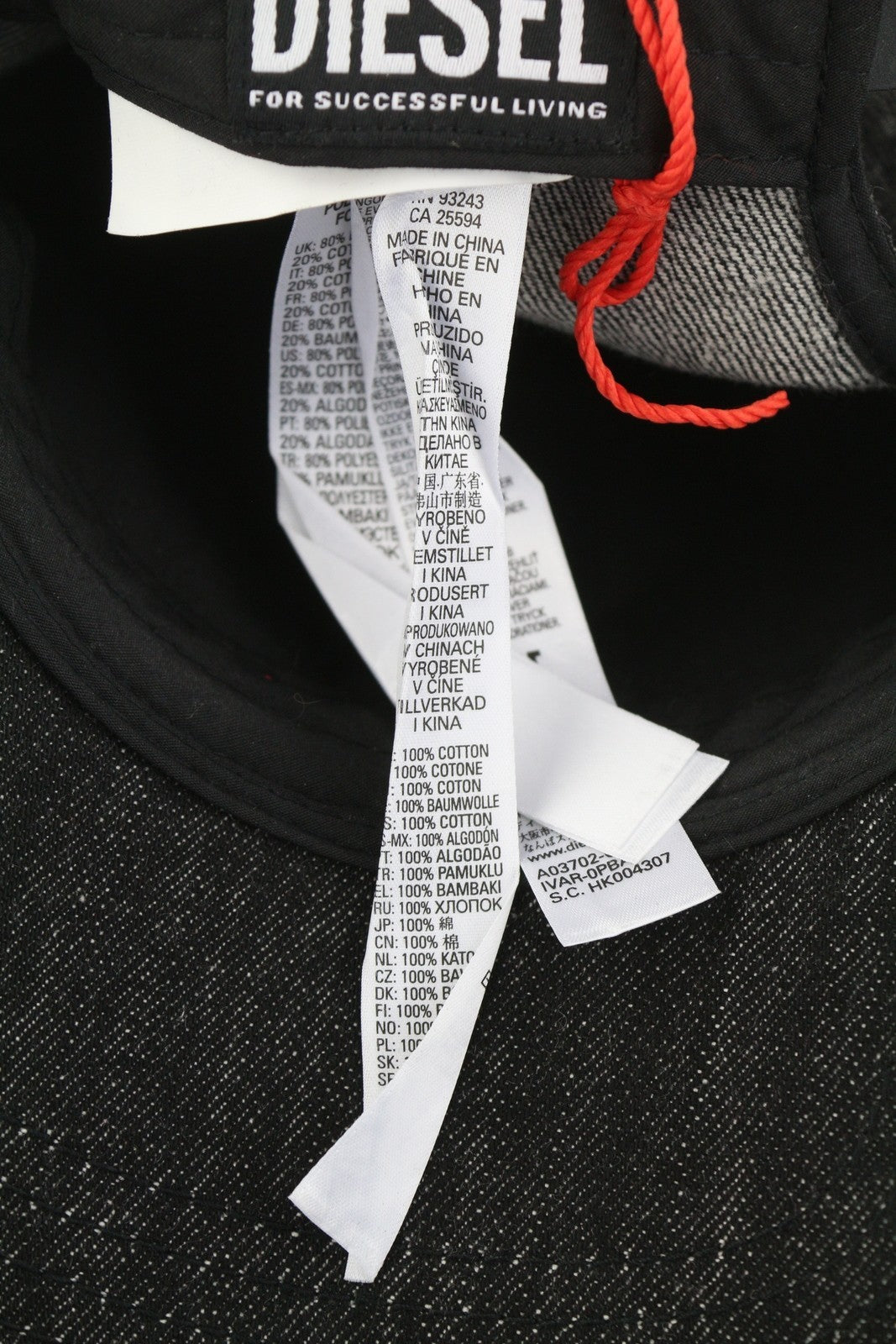 DIESEL C-Ivar Men Cap 1 Baseball Denim Black Embroidered Logo Cotton RRP€70