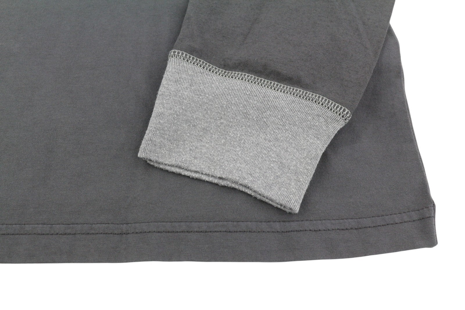 DIESEL T-Juslan-LS Men T-Shirt XL Grey Cotton Long Sleeve Crew Neck RRP€100