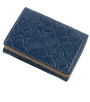 DIESEL Monogram Lorettina Women Wallet OS Blue Brown Faux Leather Print Logo
