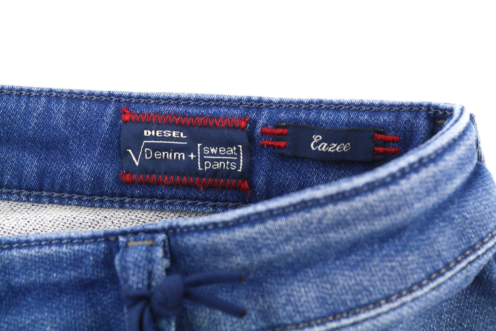 DIESEL Eazee-NE 0837T Womens Jeans W25 Sweat Jogg Boyfriend Cropped Blue Stretch