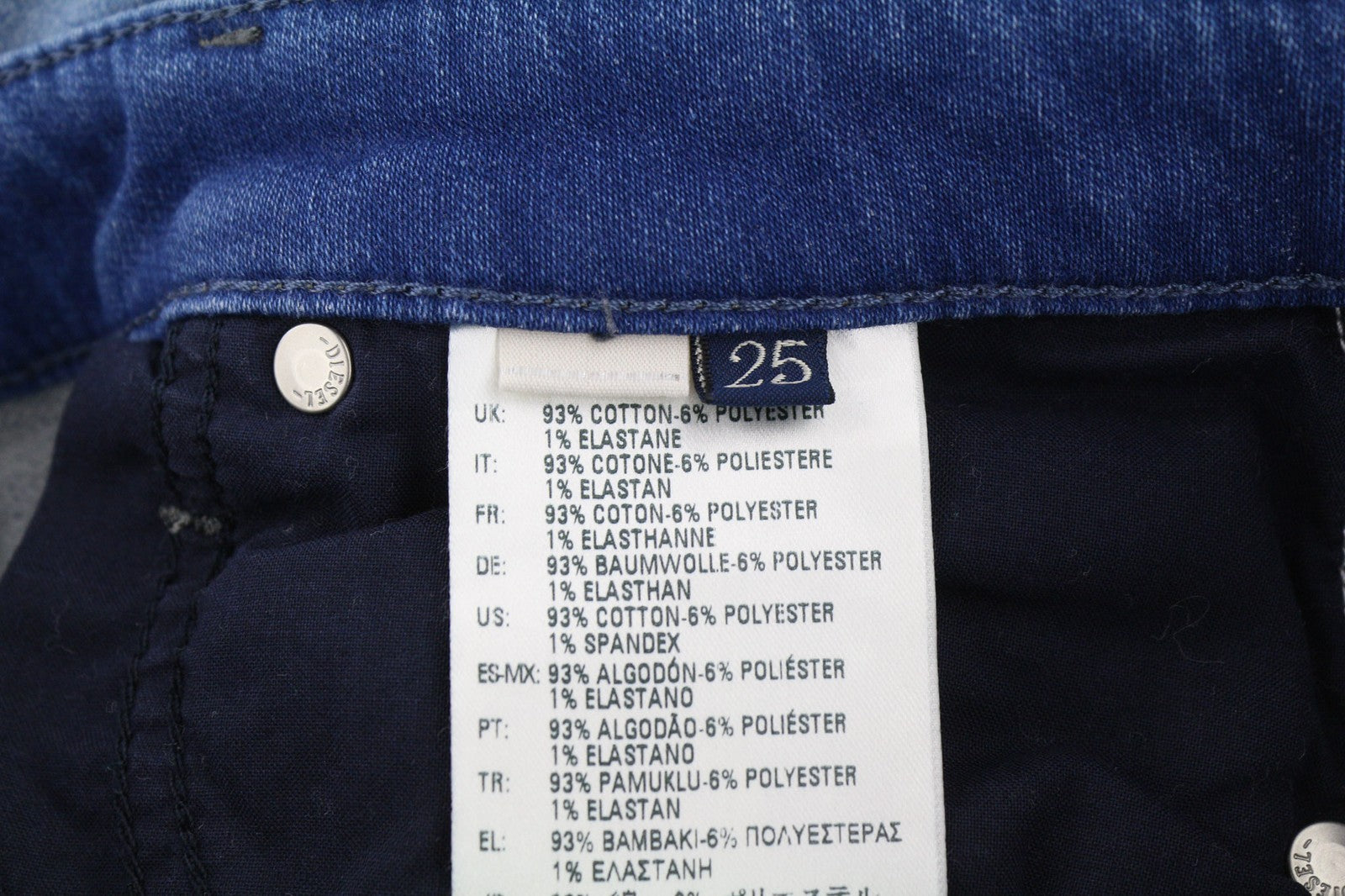 DIESEL Eazee-NE 0837T Womens Jeans W25 Sweat Jogg Boyfriend Cropped Blue Stretch