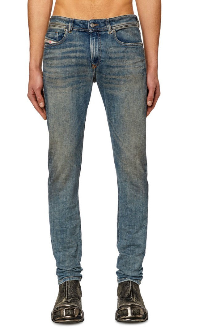 DIESEL 1979 Sleenker 09H69 Men Jeans W32/L32 Skinny  Low Waist Zip Blue RRP€225