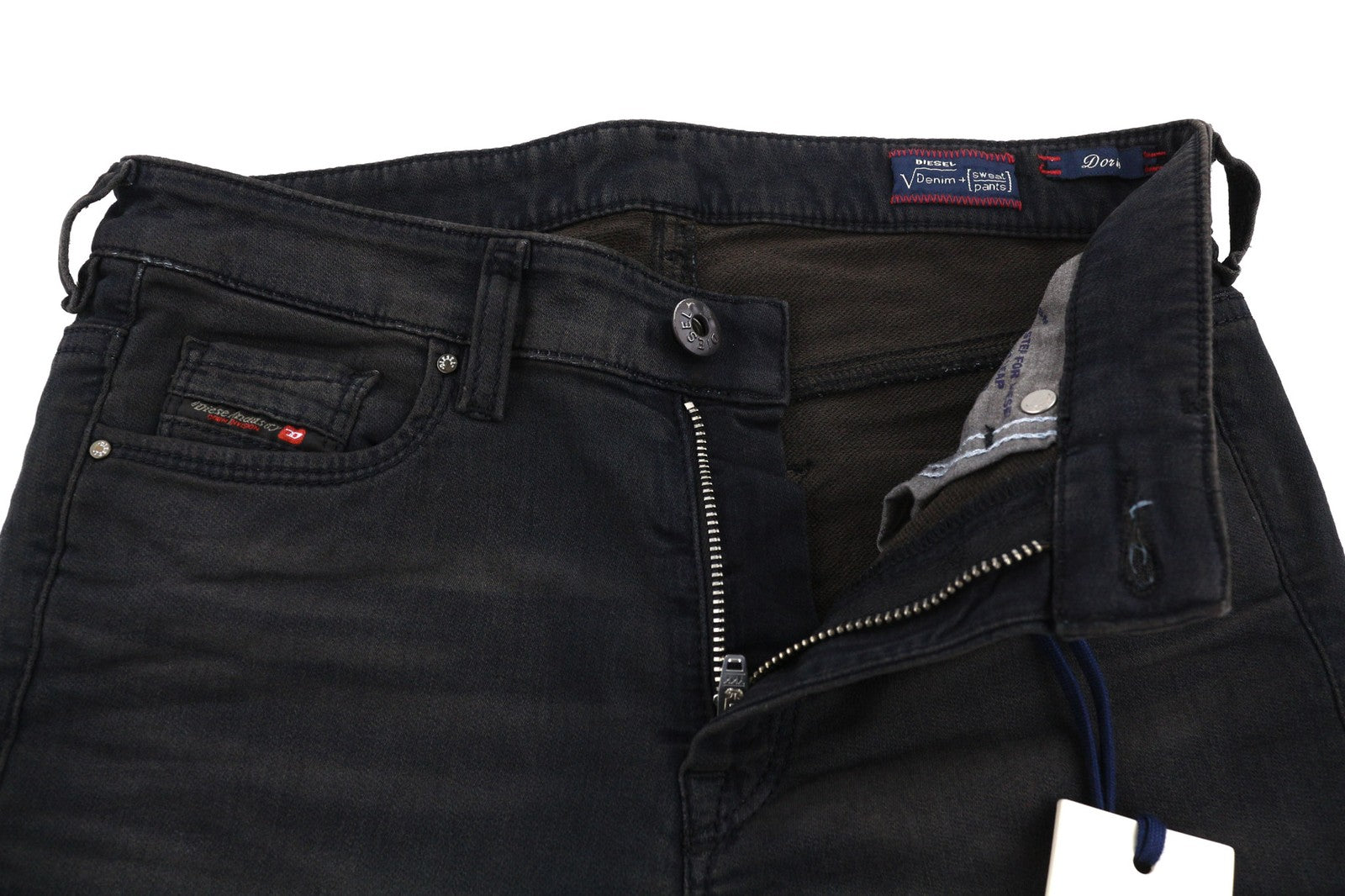 DIESEL Doris-NE 0669Q Womens Jeans W25 Sweat Jogg Slim Skinny Blue Stretchy