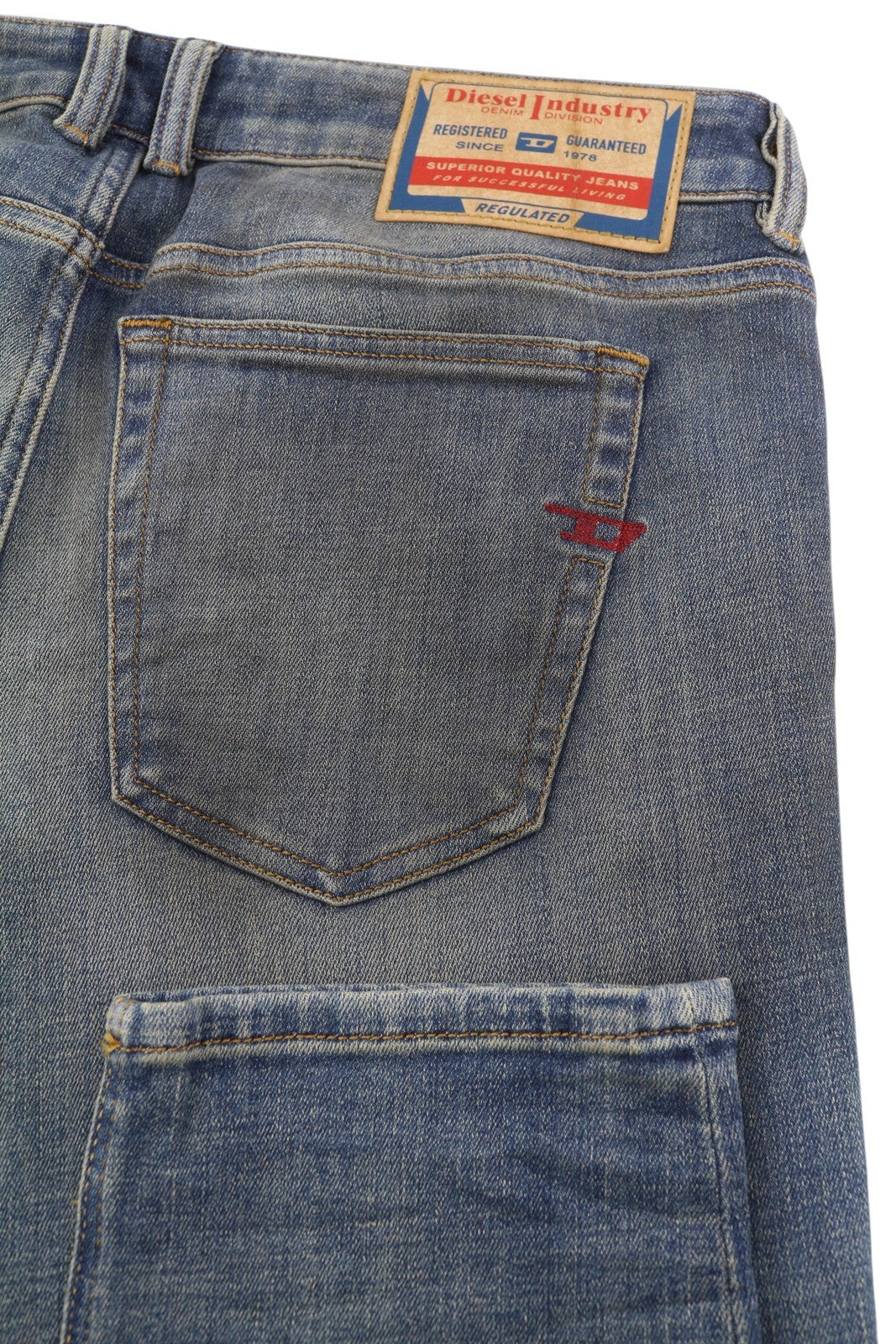 DIESEL 1979 Sleenker 09H69 Men Jeans W34/L32 Skinny  Low Waist Zip Blue RRP225