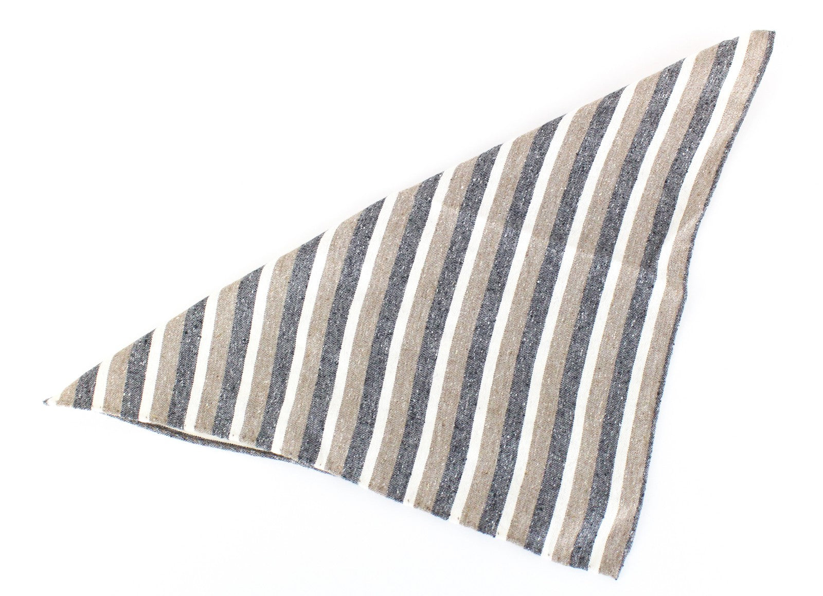 SUITSUPPLY Men's Brown Striped Handkerchief 33 x 33 cm Silk Cotton Blend