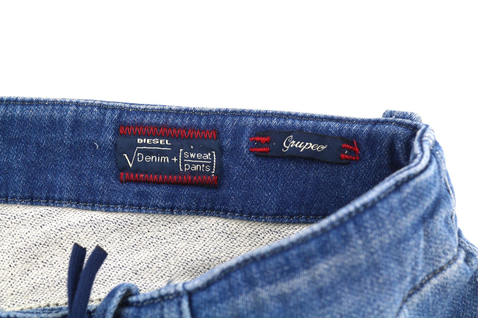 DIESEL Grupee-NE 0837T Womens Jeans W27 Sweat Jogg Super Slim Skinny Blue