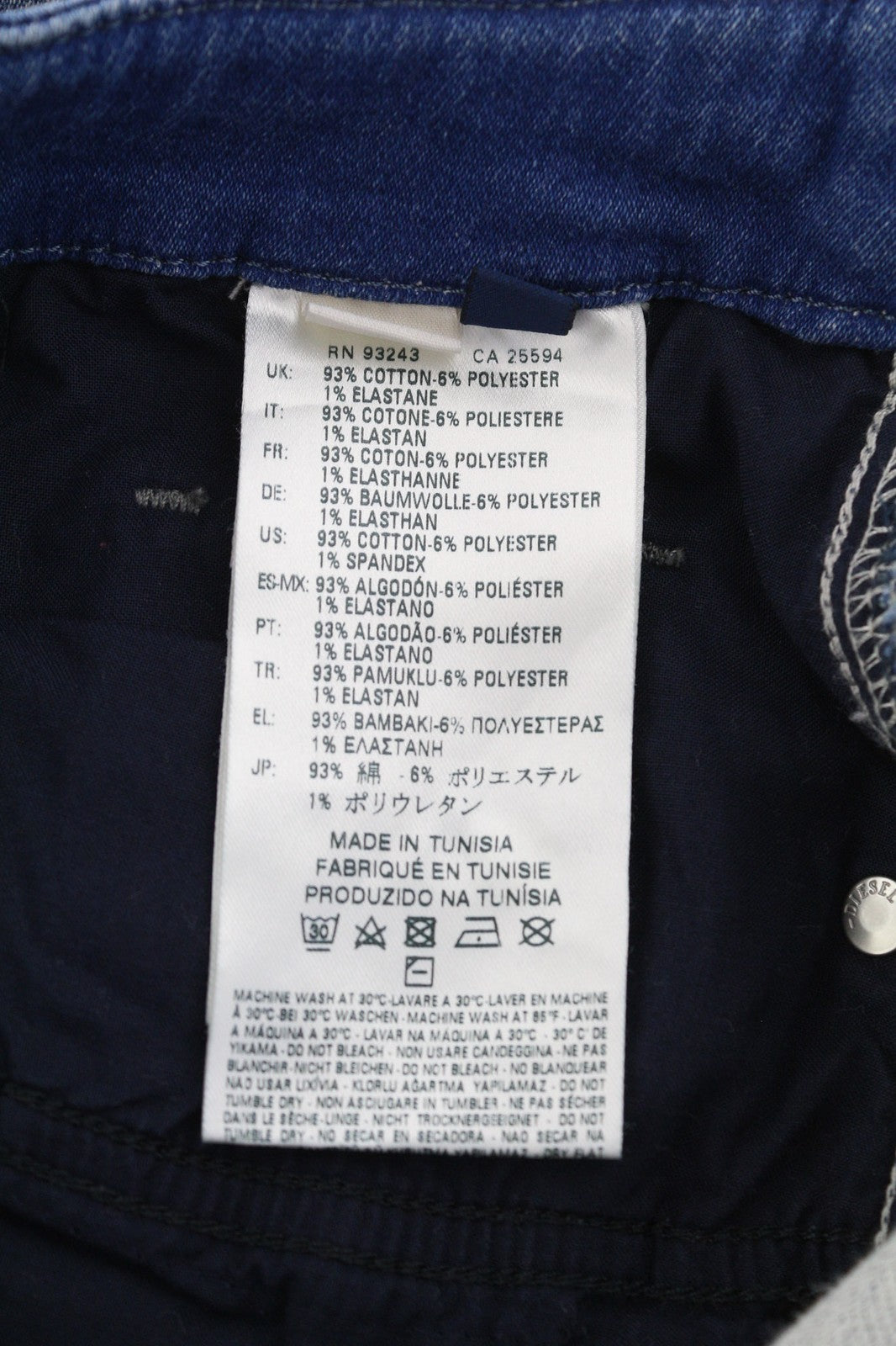 DIESEL Grupee-NE 0837T Womens Jeans W27 Sweat Jogg Super Slim Skinny Blue