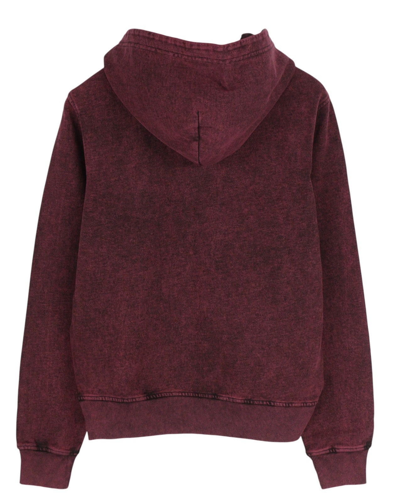 DIESEL S-Ginn-Hood-E1 Men Hoodie M Washed Burgundy Distress Hooded RRP€195