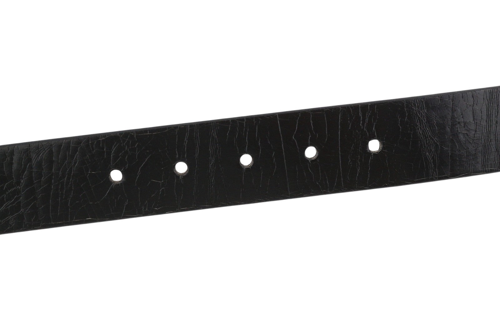 DIESEL B-Photo Men's Belt 95 CM Black Leather Silver Tone Buckle Reversible Logo