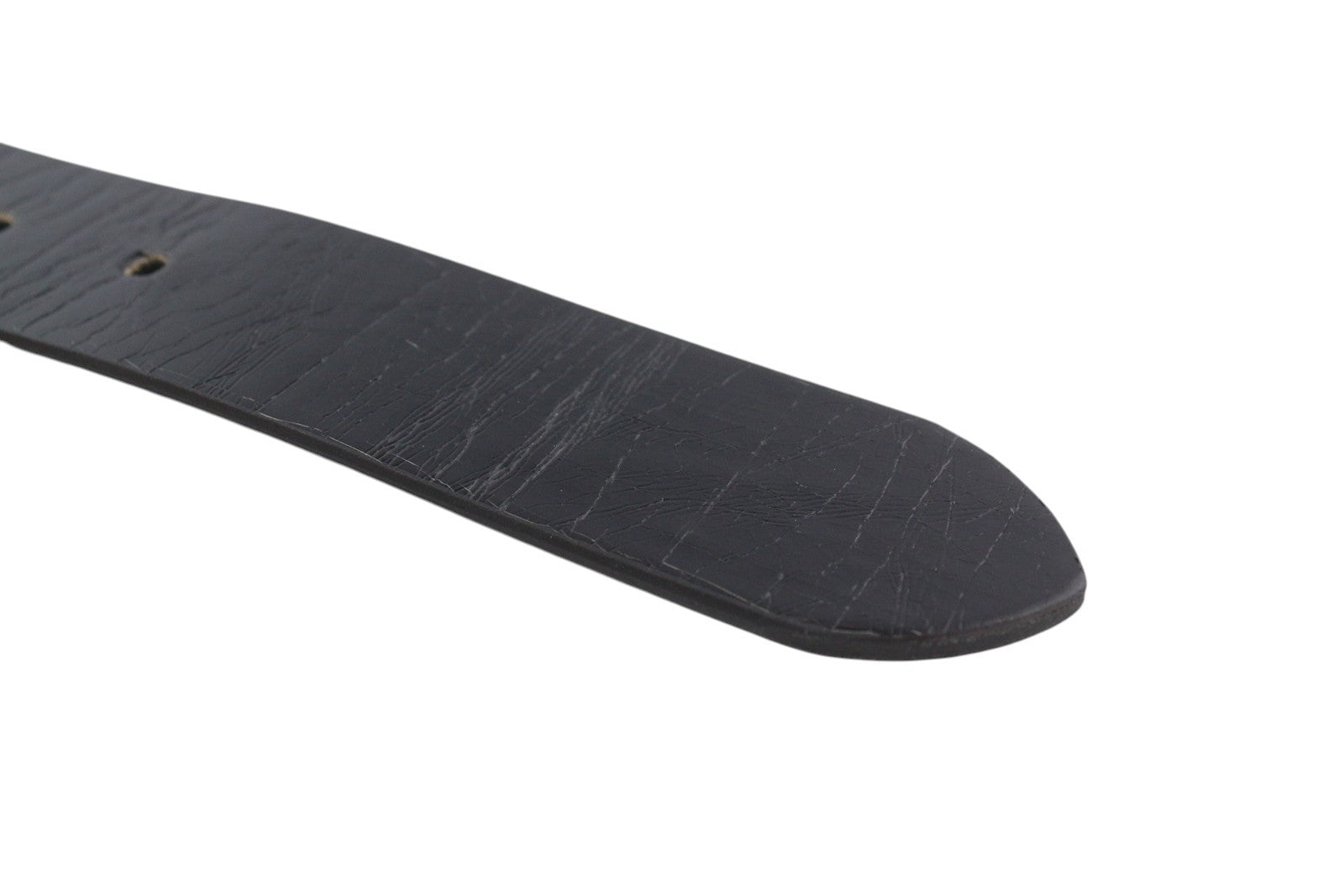 DIESEL B-Photo Men's Belt 95 CM Black Leather Silver Tone Buckle Reversible Logo