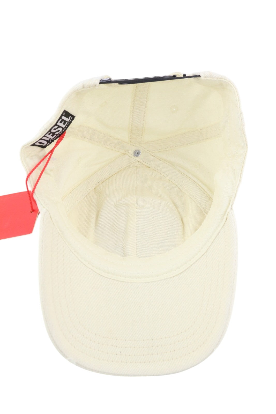 DIESEL C-Syom Men Cap OS White Baseball Embroidered Light Cotton Casual Unisex