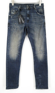 DIESEL Krayver R48XU Men Jeans W28/L32 Ripped Slim Carrot Fit Stretch Denim
