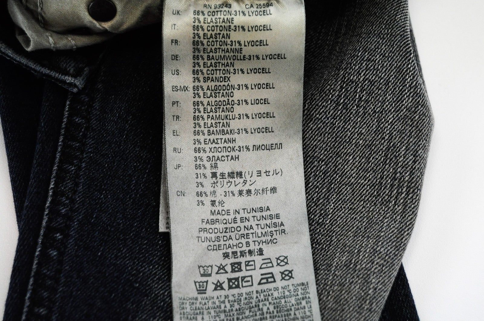 DIESEL Krayver R48XU Men Jeans W28/L32 Ripped Slim Carrot Fit Stretch Denim