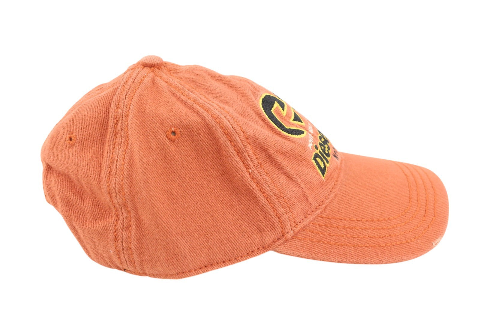 DIESEL C-Syom Men Cap OS Mid Orange Baseball Embroidered Logo Cotton Logo Unisex