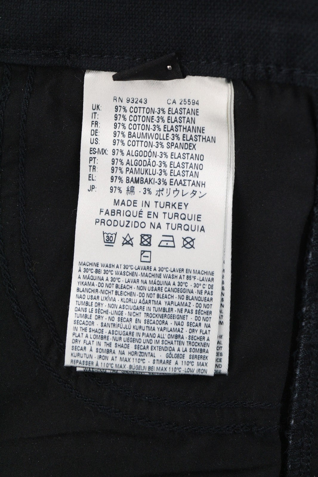 DIESEL P-Amal 00SJLC 0GAJK Womens Trousers W27 Skinny Black Stretch Zip Detailed