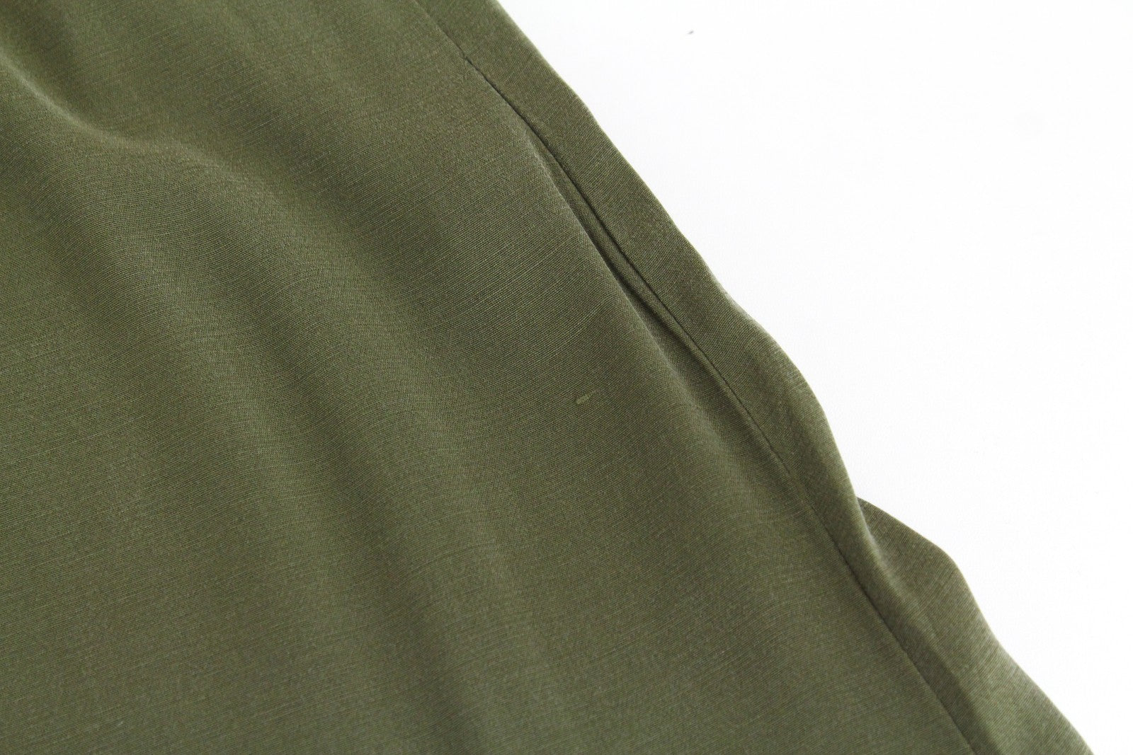 DENHAM Roxanne Women's L Green Belted Long Dress Button-Up Collared Short Sleeve