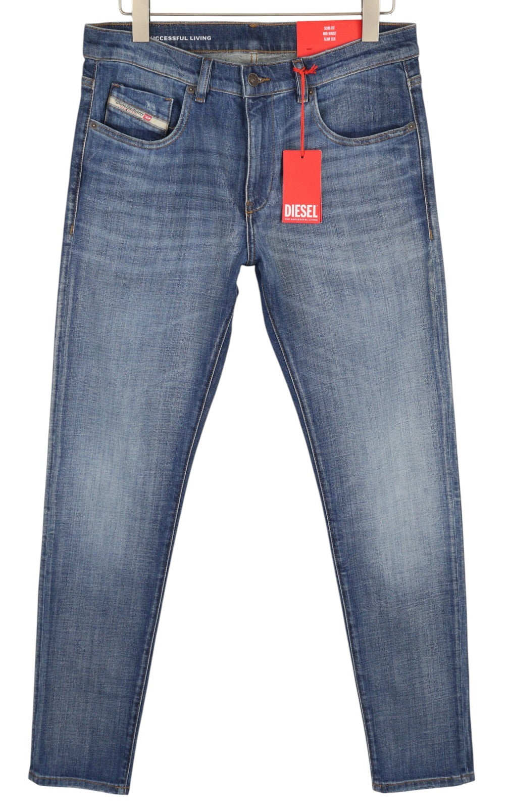 DIESEL 2019 D-Strukt 0DQAE Men Jeans W33/L34 Slim  Zip Fly Fade Effect RRP€175