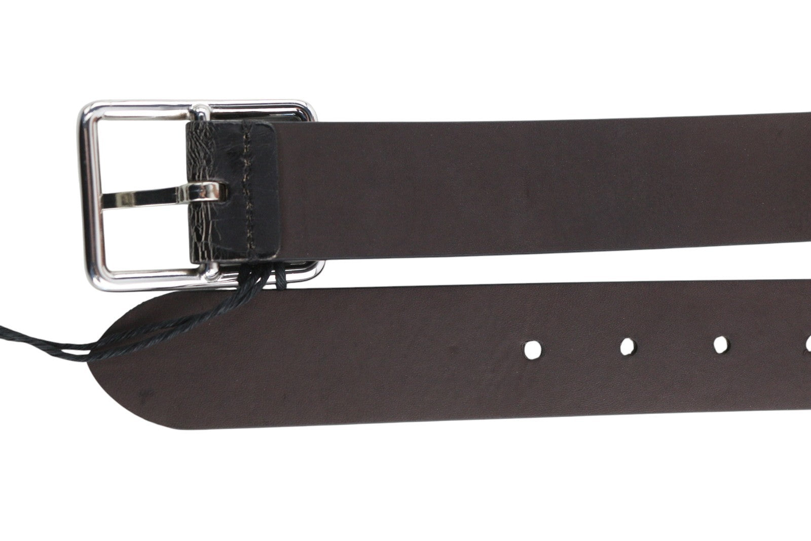 DIESEL B-Photo Men Belt 95 CM Black Leather Reversible Buckle Closure Casual