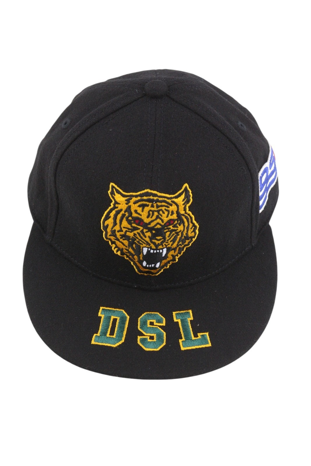 DIESEL C-Vintery Men's Cap OS Black Snapback Wool Blend Embroidered Dark Unisex